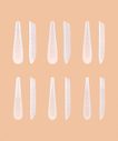 Reusable plastic forms for nail extensions, Curved forms Gothic Almond (120 pcs/box)