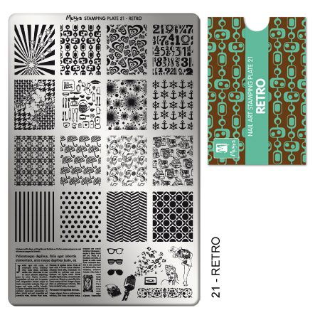 Moyra Stamping Plate 21 Retro Moyra Stamping Plate 21 Retro