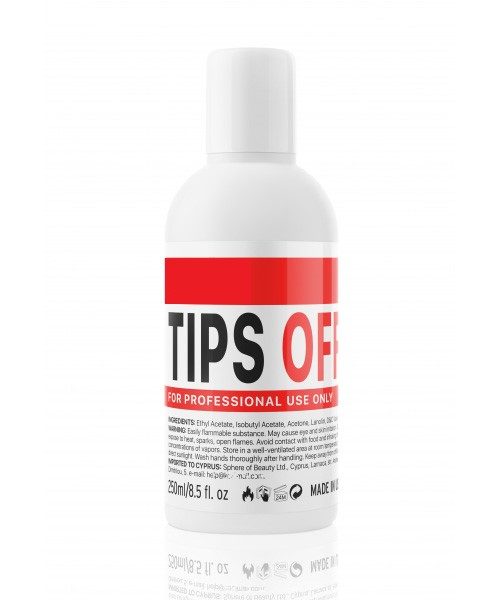 Tips Off Gel Polish/Acrylic Remover 250ml, K Professional Tips Off Gel Polish/Acrylic Remover 250ml, K Professional