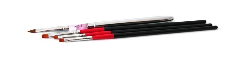 Nail brush set 4 pcs (3 painting + 1 for 3D) Nail brush set 4 pcs (3 painting + 1 for 3D)