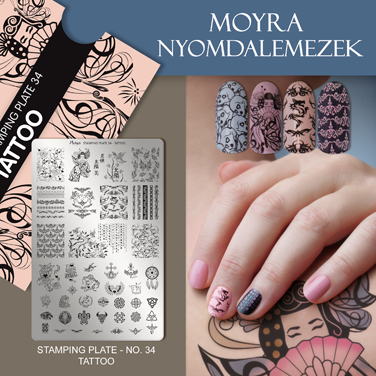 Moyra Stamping Plate 34 Tattoo Moyra Stamping Plate 34 Tattoo